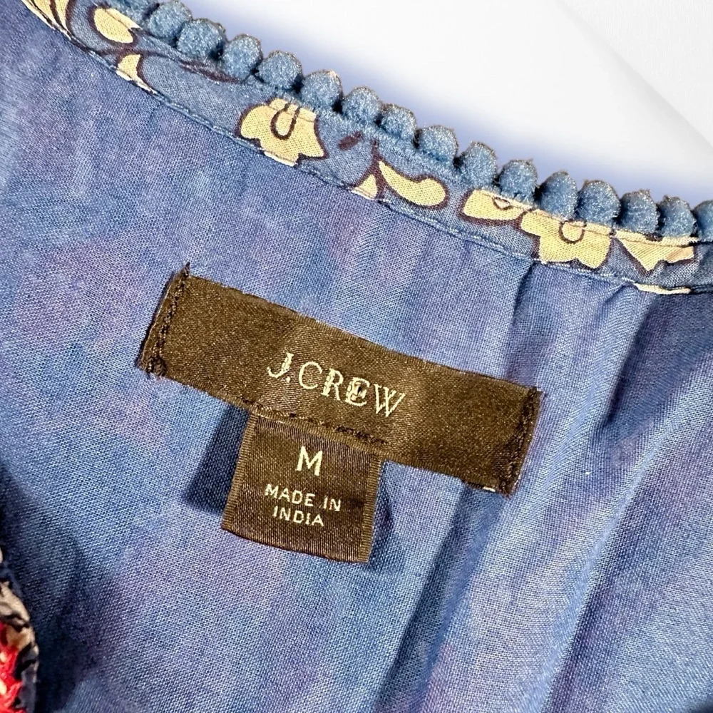 J. Crew ‘Belted Tunic Dress’ in “Night Sky Block Print” for Women Size Medium - Picture 5 of 16